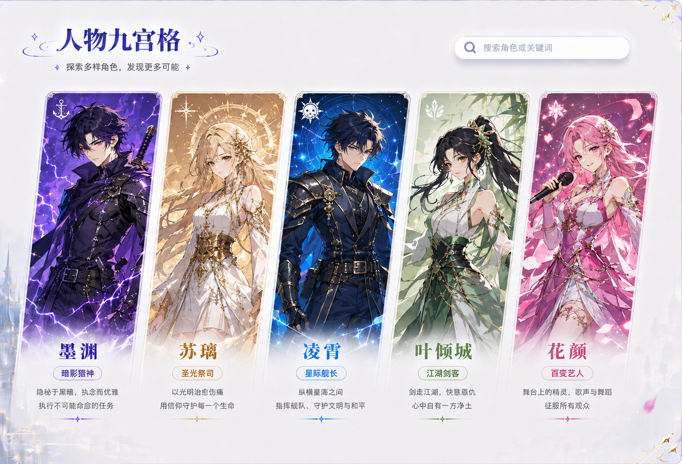 人物九宫格